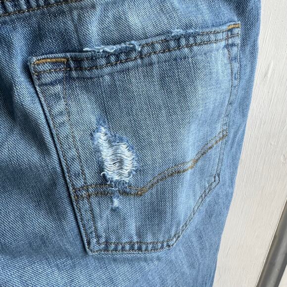 American Eagle Slim Straight Patched Distressed Jeans - Picture 9 of 12